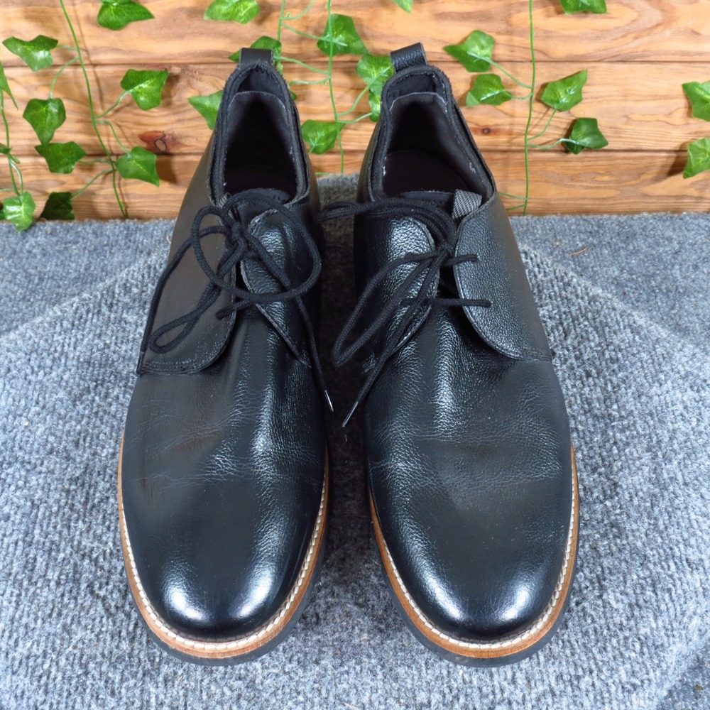 Hush Puppies Bennett PT Mens Oxford Shoe Size 12 Business Casual Black Leather - Picture 3 of 9
